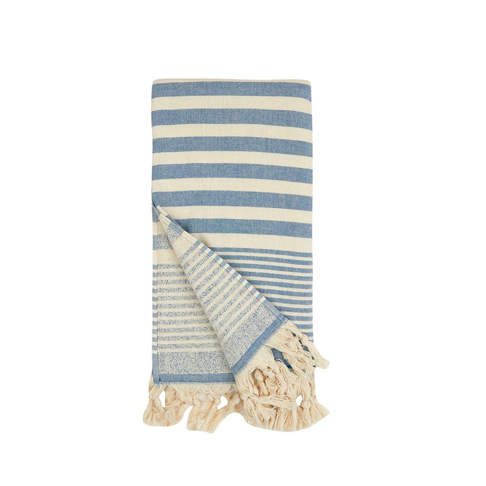 Andalusya Turkish Towels Summer Bath Beach Pool Terrybacking: Egean Blue
