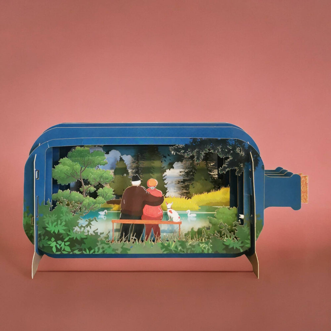 Message in a Bottle Pop Up Everyday Greeting Card - Couple