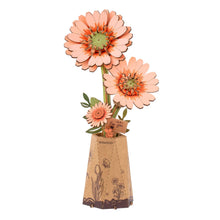 Load image into Gallery viewer, Rowood Light Orange Gerbera 3D Wooden Puzzle
