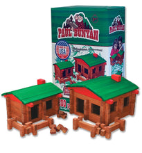 Load image into Gallery viewer, Paul Bunyan 200 pc Log Cabin Building Set
