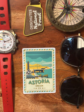 Load image into Gallery viewer, Astoria, Oregon - Vinyl Postcard Sticker
