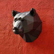 Load image into Gallery viewer, Bear Head PaperCraft Origami Wall Art, 3D Paper Wall Art
