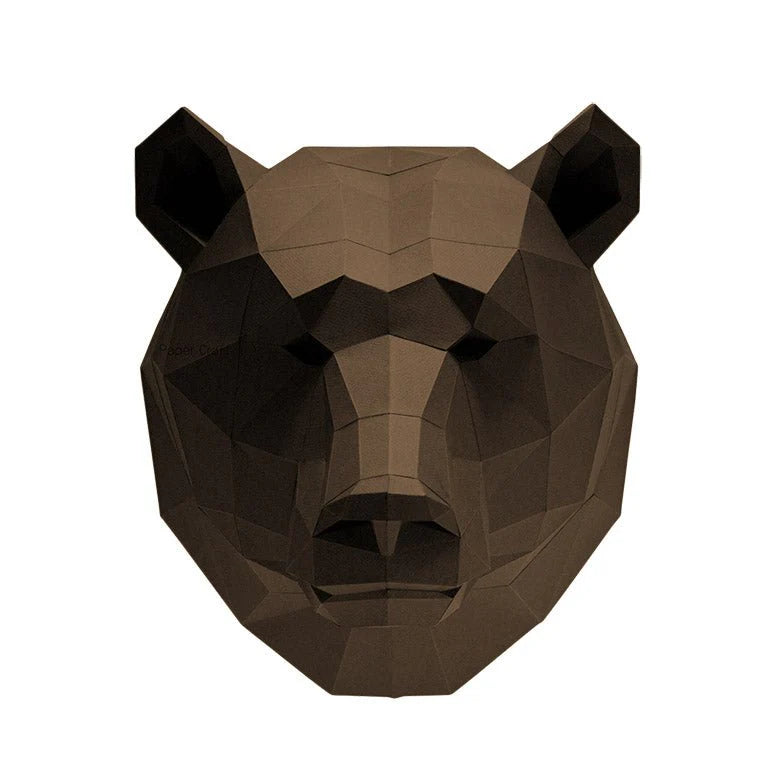 Bear Head 3D PaperCraft Origami Wall Art