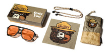 Load image into Gallery viewer, CAMP Glacier Sunglasses - Smokey Bear Edition - Matte Black / Walnut / Basic Polarized Amber
