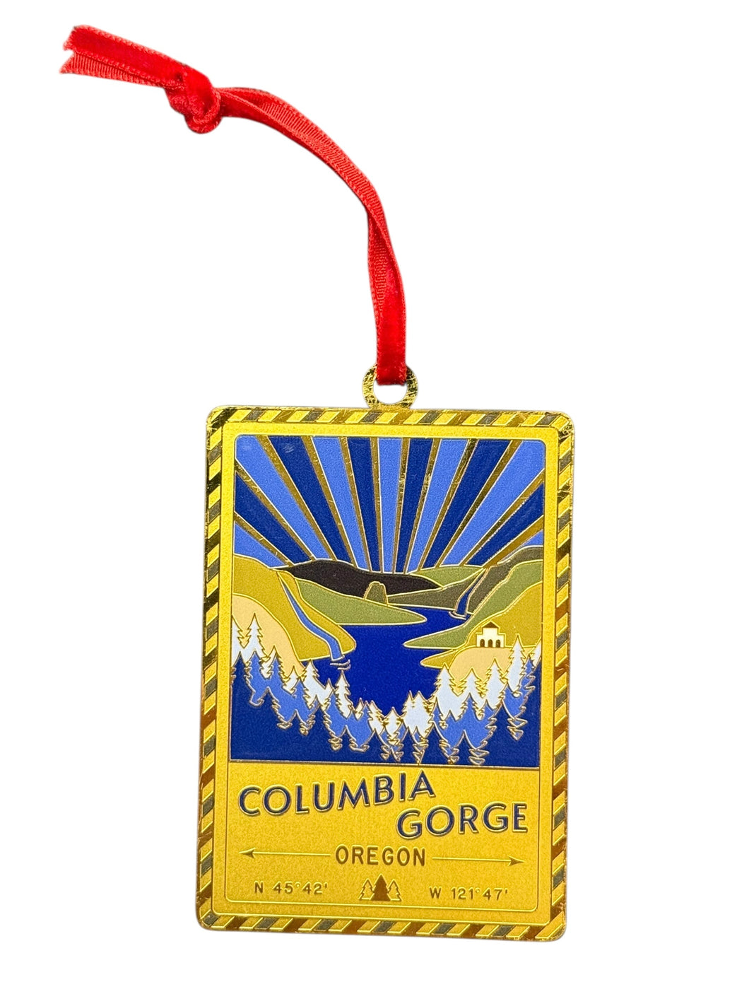 Columbia Gorge - Postcard Ornament