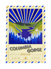 Load image into Gallery viewer, Columbia Gorge - Oregon - Postcard - Textured Foil

