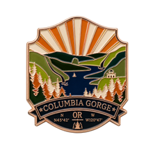 Load image into Gallery viewer, Columbia Gorge, Oregon - Enamel Magnet

