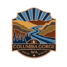 Load image into Gallery viewer, Columbia Gorge Washington - Enamel Magnet
