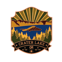 Load image into Gallery viewer, Crater Lake Oregon - Enamel Magnet
