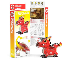 Load image into Gallery viewer, Eugy 3D Red Dragon Puzzle
