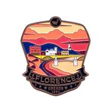 Load image into Gallery viewer, Florence Oregon - Enamel Magnet
