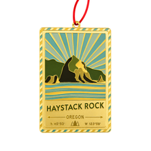 Load image into Gallery viewer, Haystack Rock - Postcard Ornament
