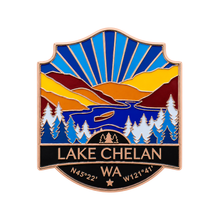 Load image into Gallery viewer, Lake Chelan, Washington - Enamel Magnet
