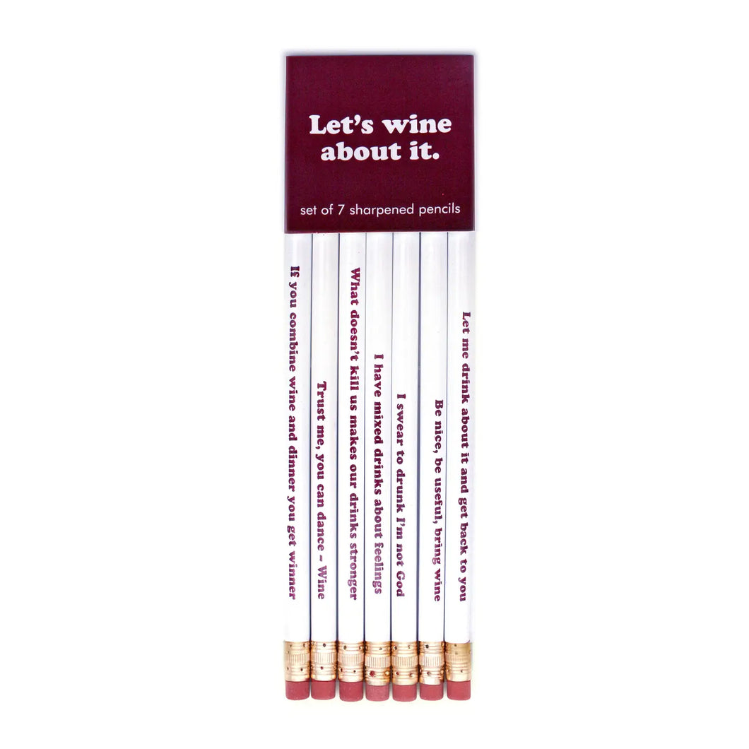 Let's Wine About It Pencil Set