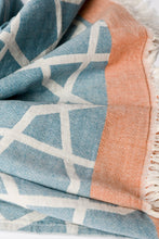 Load image into Gallery viewer, MARRAKECH | LUXURY BEACH TOWEL | APRICOT - BLUE
