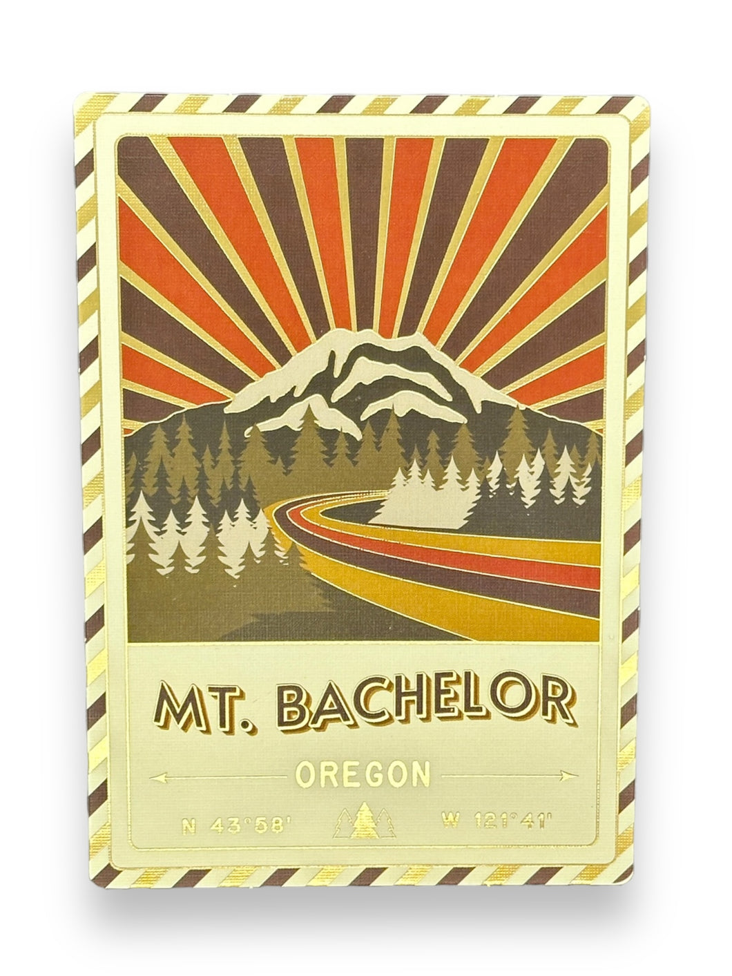 Mount Bachelor - Postcard - Textured Foil