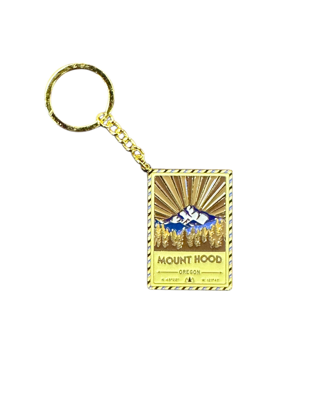 Mount Hood Oregon - Enamel Postcard Keychain