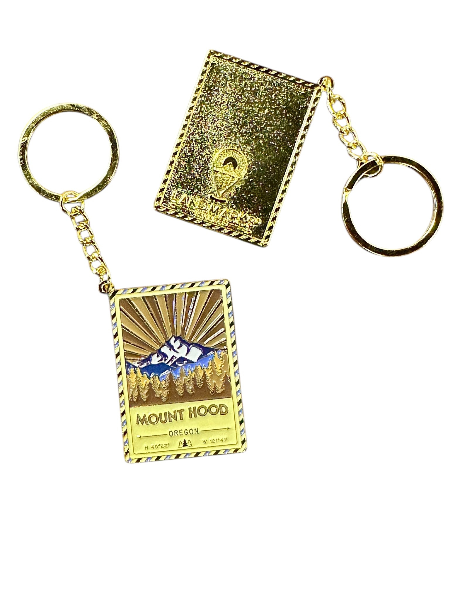 Mount Hood Oregon - Enamel Postcard Keychain – Landmarks Unlimited