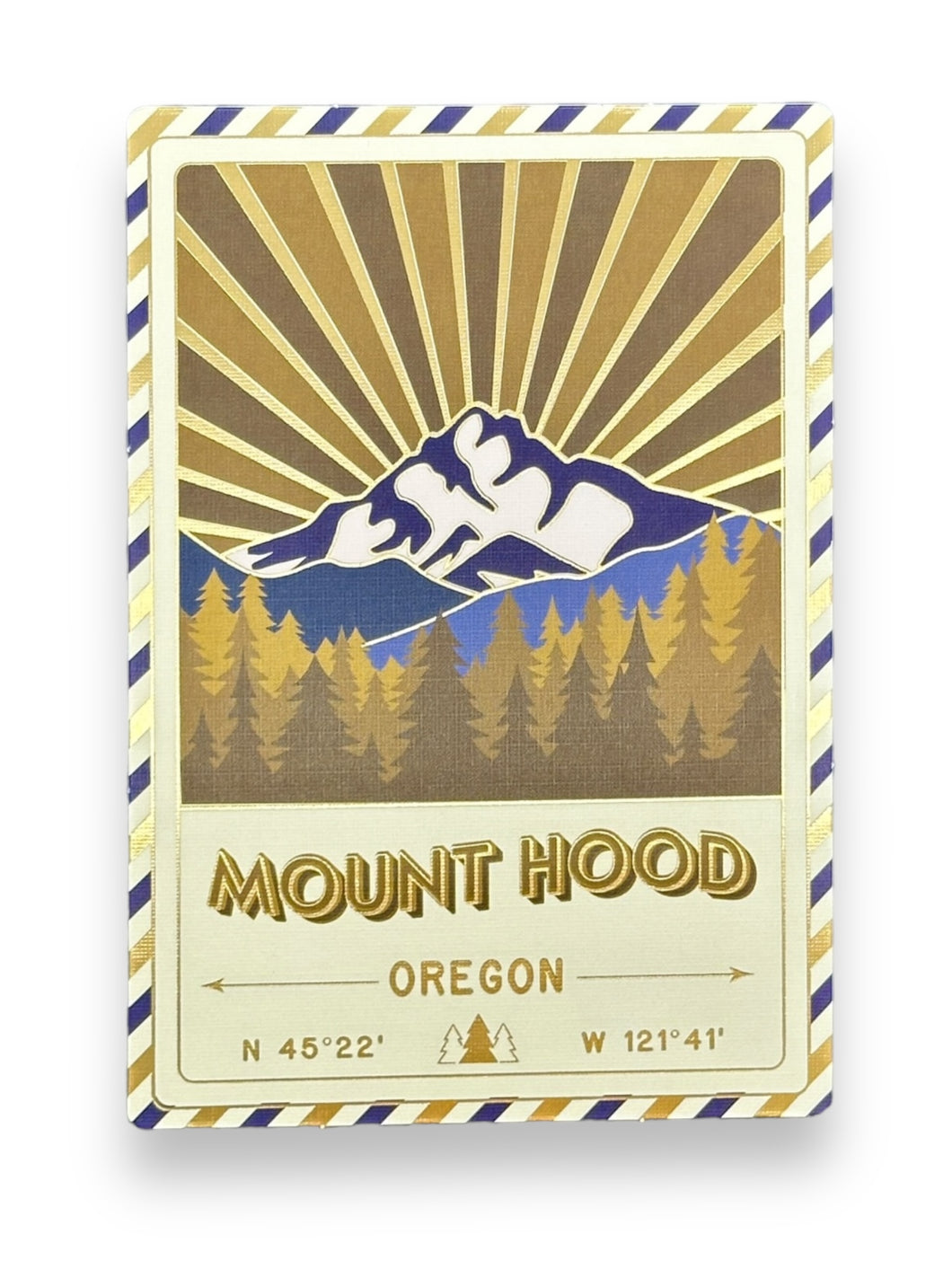 Mount Hood - Postcard - Textured Foil