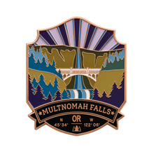 Load image into Gallery viewer, Multnomah Falls, Oregon - Enamel Magnet
