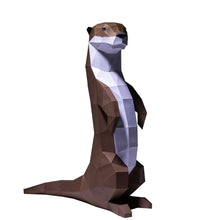 Load image into Gallery viewer, Otter 3D Papercraft Origami Model
