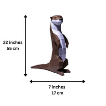 Load image into Gallery viewer, Otter 3D Papercraft Origami Model
