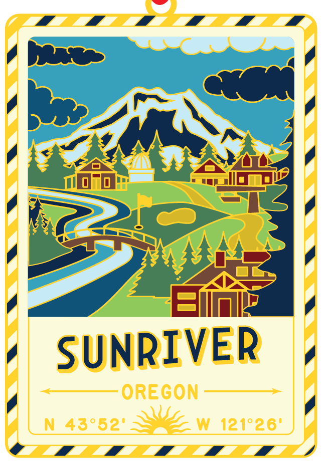 Sunriver - Postcard Ornament