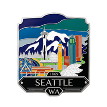 Load image into Gallery viewer, Seattle Washington - Enamel Magnet
