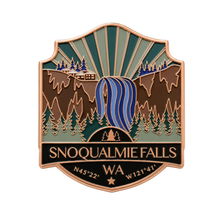 Load image into Gallery viewer, Snoqualmie Falls, Washington - Enamel Magnet
