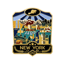 Load image into Gallery viewer, State of New York - Enamel Magnet
