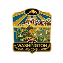 Load image into Gallery viewer, State of Washington - Enamel Magnet
