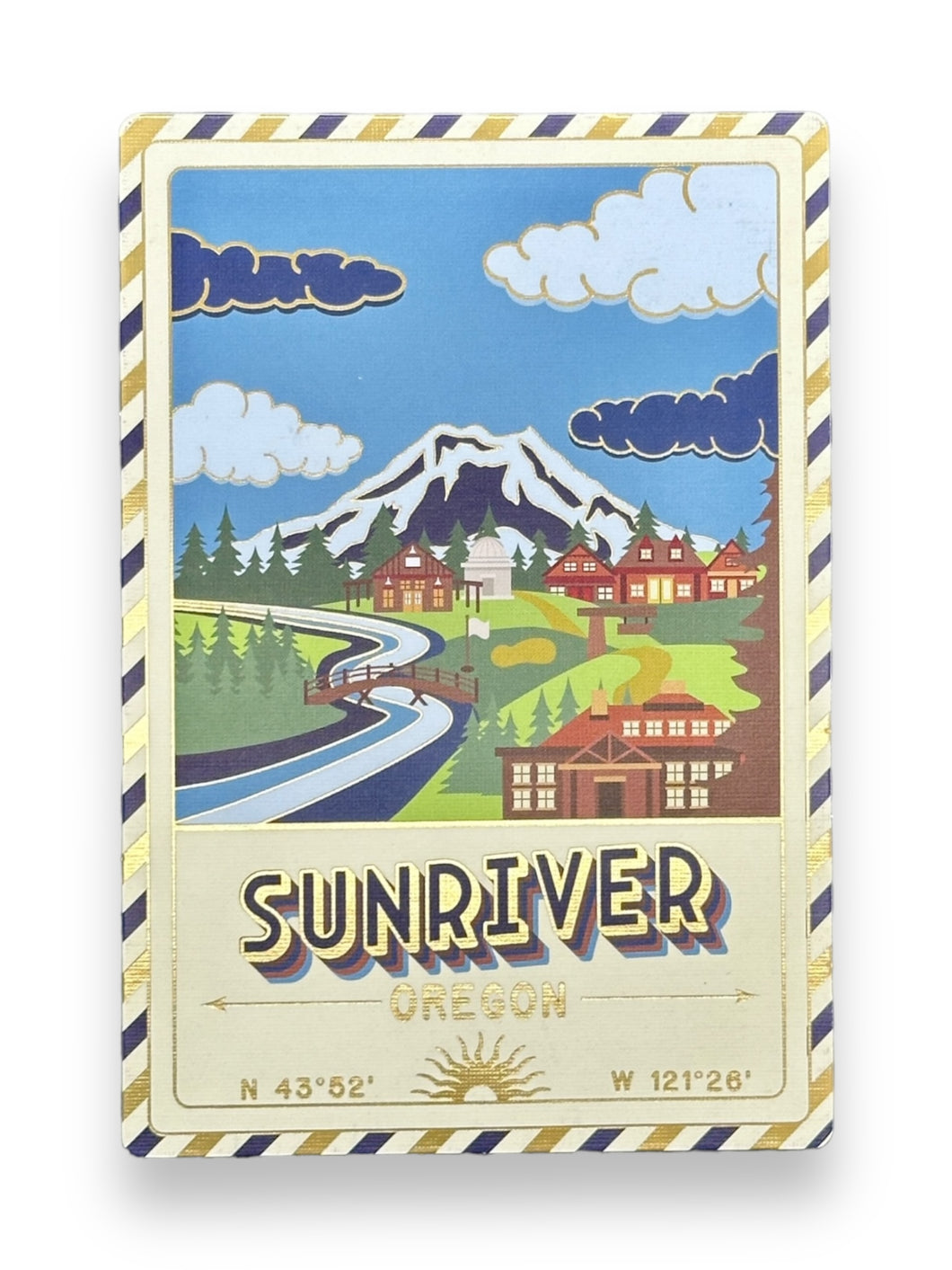 Sunriver, Oregon - Postcard - Textured Foil