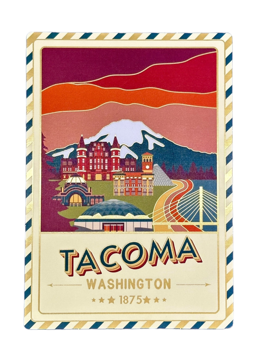 Tacoma - Washington - Postcard - Textured Foil