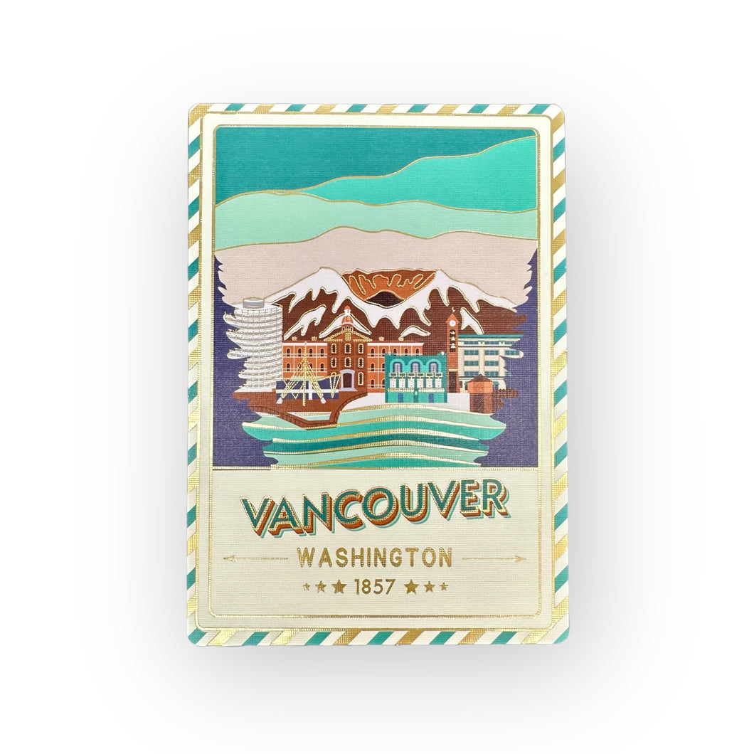 Vancouver - Washington - Postcard - Textured Foil