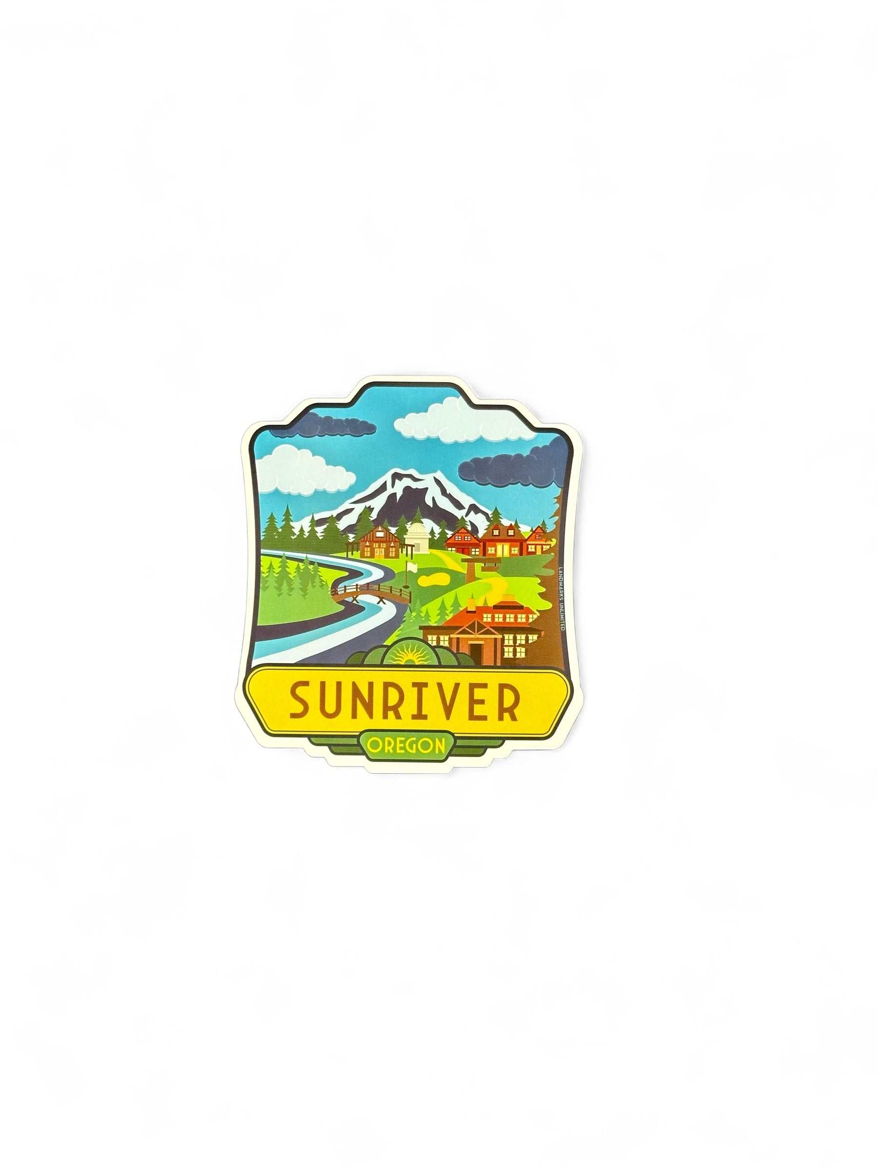 Sunriver - Small Sticker – Landmarks Unlimited