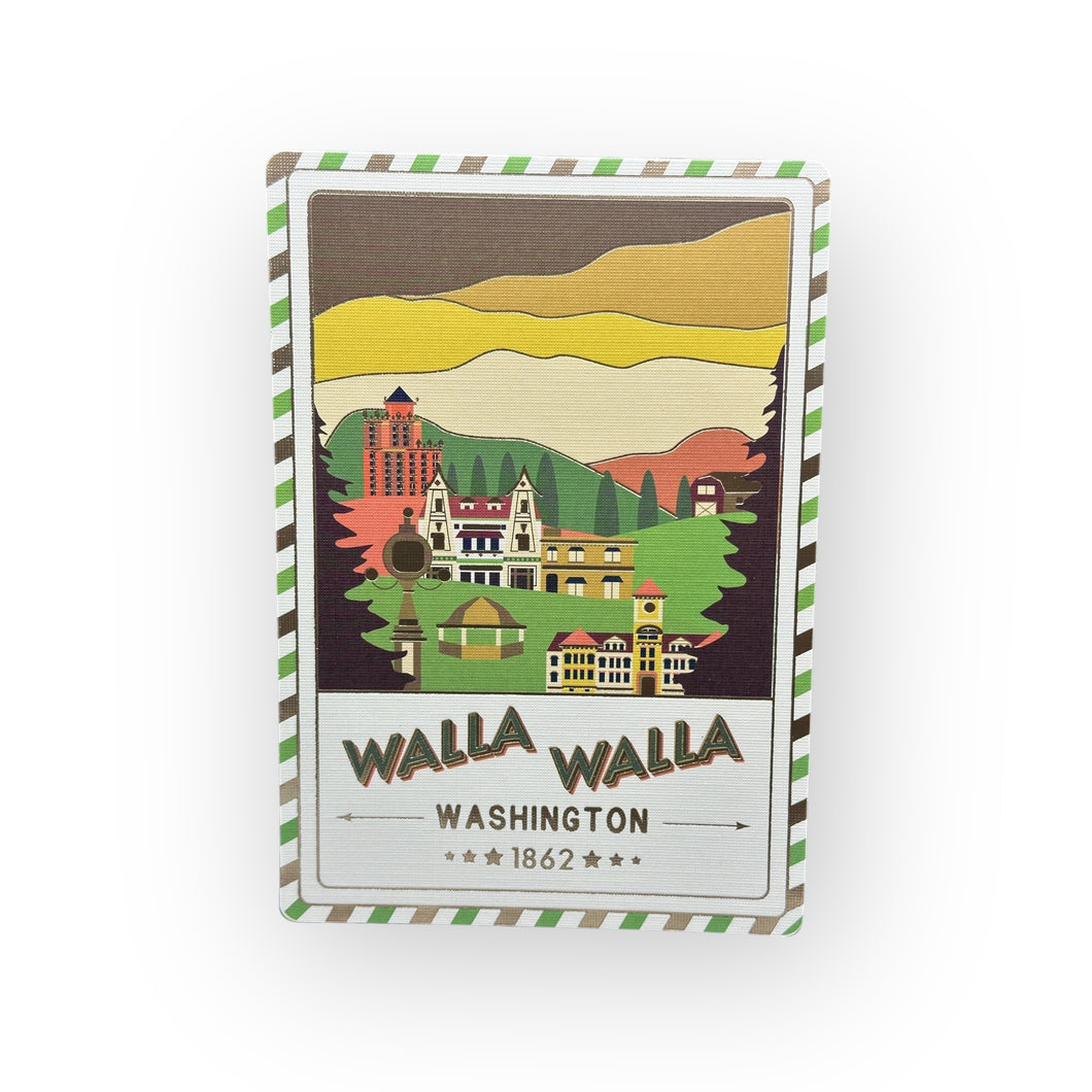 Walla Walla Washington - Postcard - Textured Foil