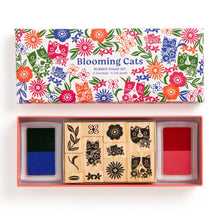 Load image into Gallery viewer, Blooming Cats Rubber Stamp Set
