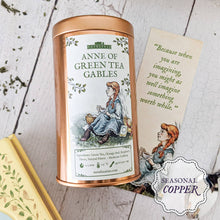 Load image into Gallery viewer, Anne of Green Tea Gables - Loose Tea Tin with Bookmark: Black
