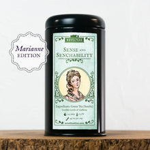 Load image into Gallery viewer, Sense and Senchability - Jane Austen Loose Tea Tin: Black
