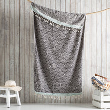 Load image into Gallery viewer, Modern Diamond Turkish Cotton Beach Towels Pool Yoga Gym Spa: Black
