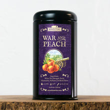 Load image into Gallery viewer, War and Peach - Leo Tolstoy Loose Tea Tin for Book Lovers: Black
