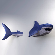 Load image into Gallery viewer, Shark Origami Wall Art
