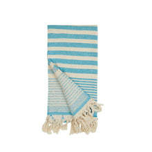 Load image into Gallery viewer, Andalusya Turkish Towels Summer Bath Beach Pool Terrybacking: Egean Blue
