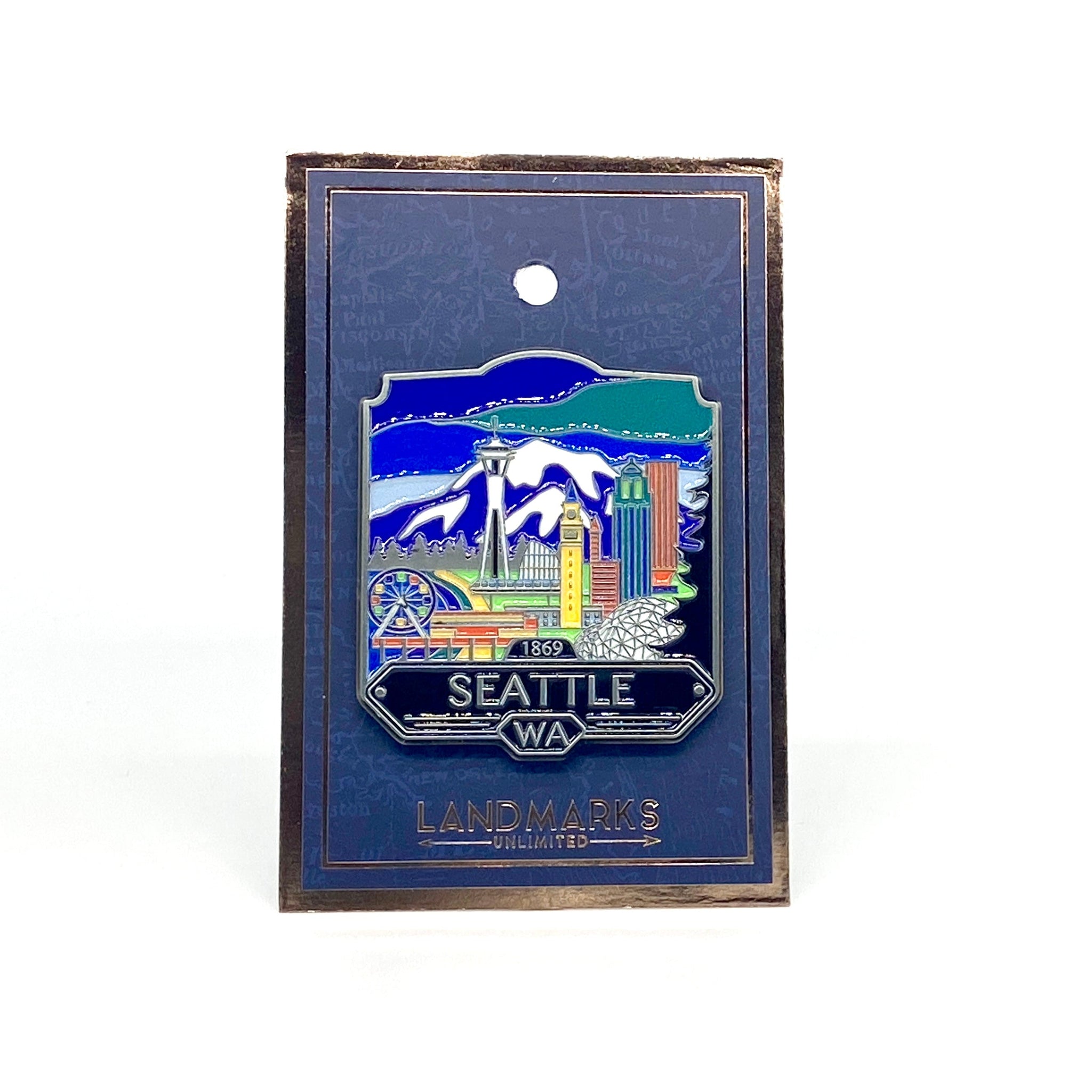 Seattle-Washington-Enamel-Magnet – Landmarks Unlimited