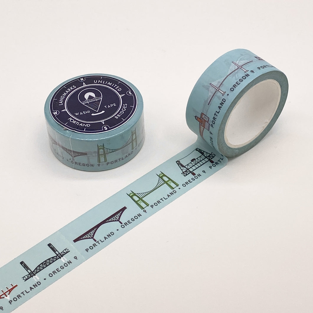 Portland Bridges Washi Tape - Powder Blue