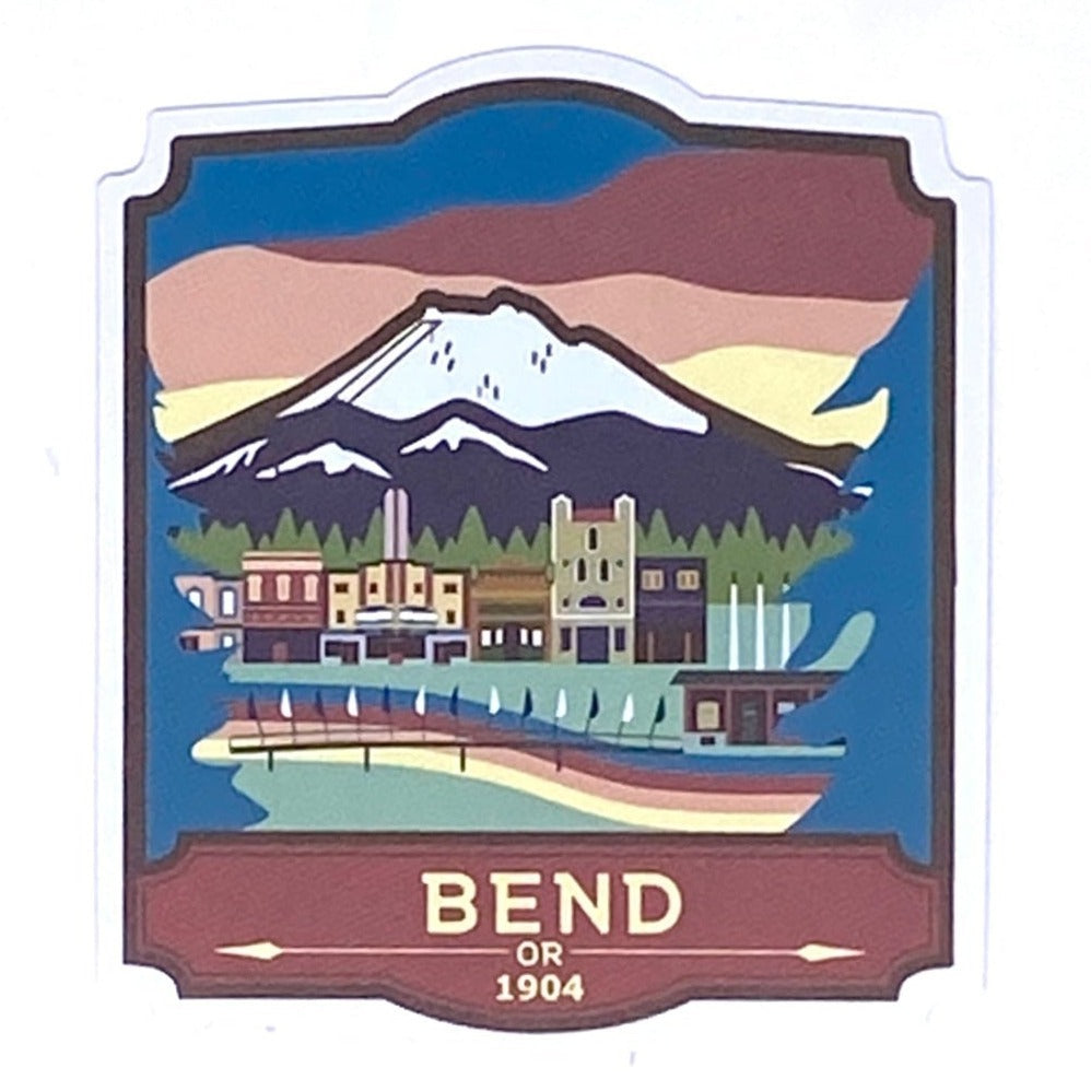 Bend Rafting Sticker Bend, Oregon - 2.5