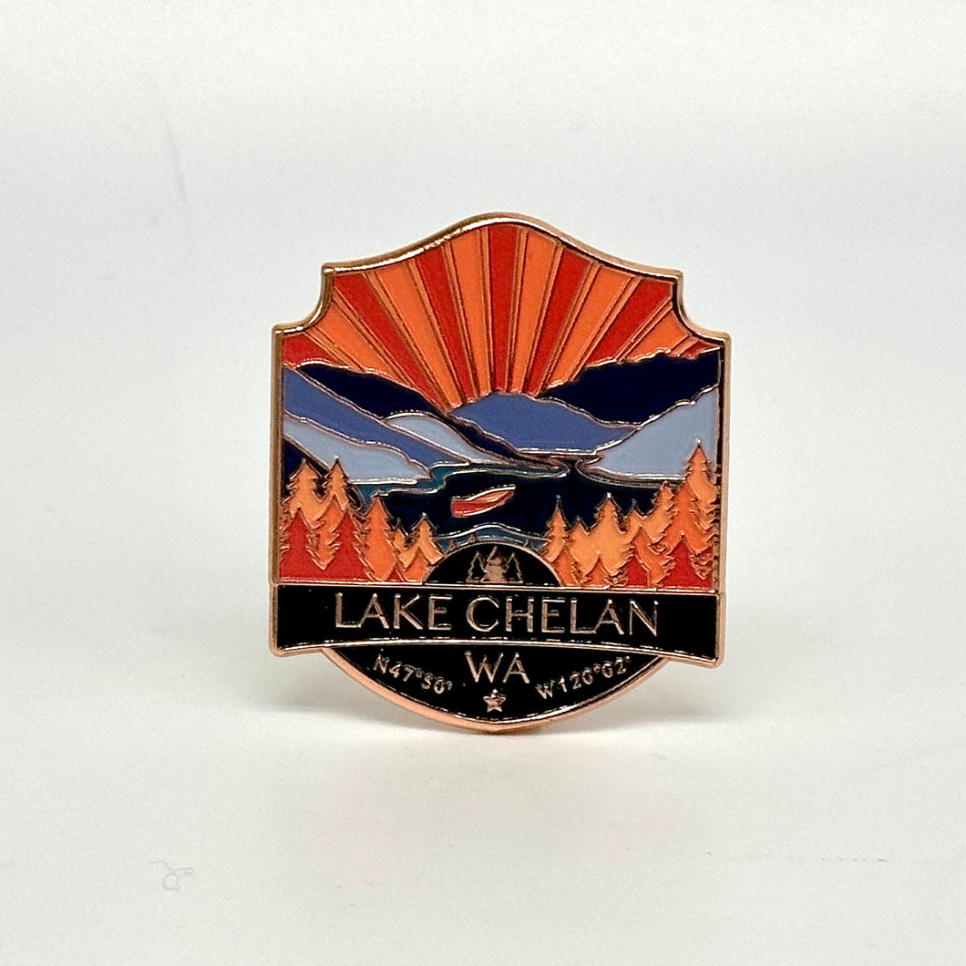 Lake Chelan, Washington - Enamel Pin