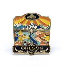 Load image into Gallery viewer, State of Oregon Enamel Magnet - United States Collection
