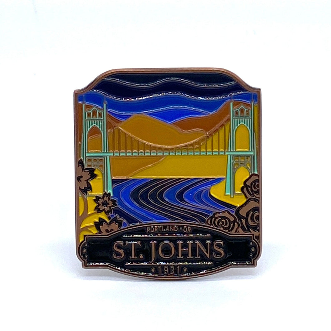 St Johns Bridge - Enamel Magnet