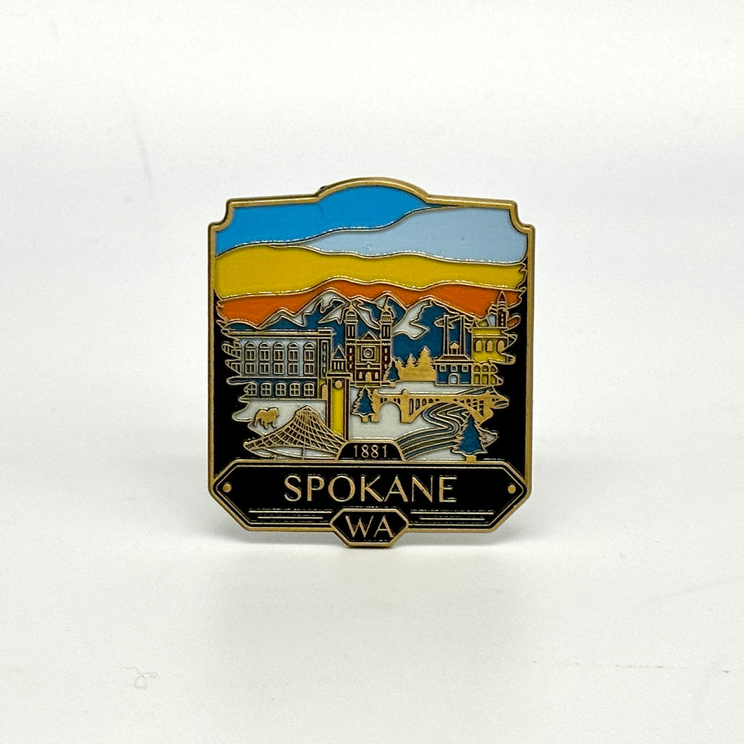 Spokane Washington - Large Enamel Pin